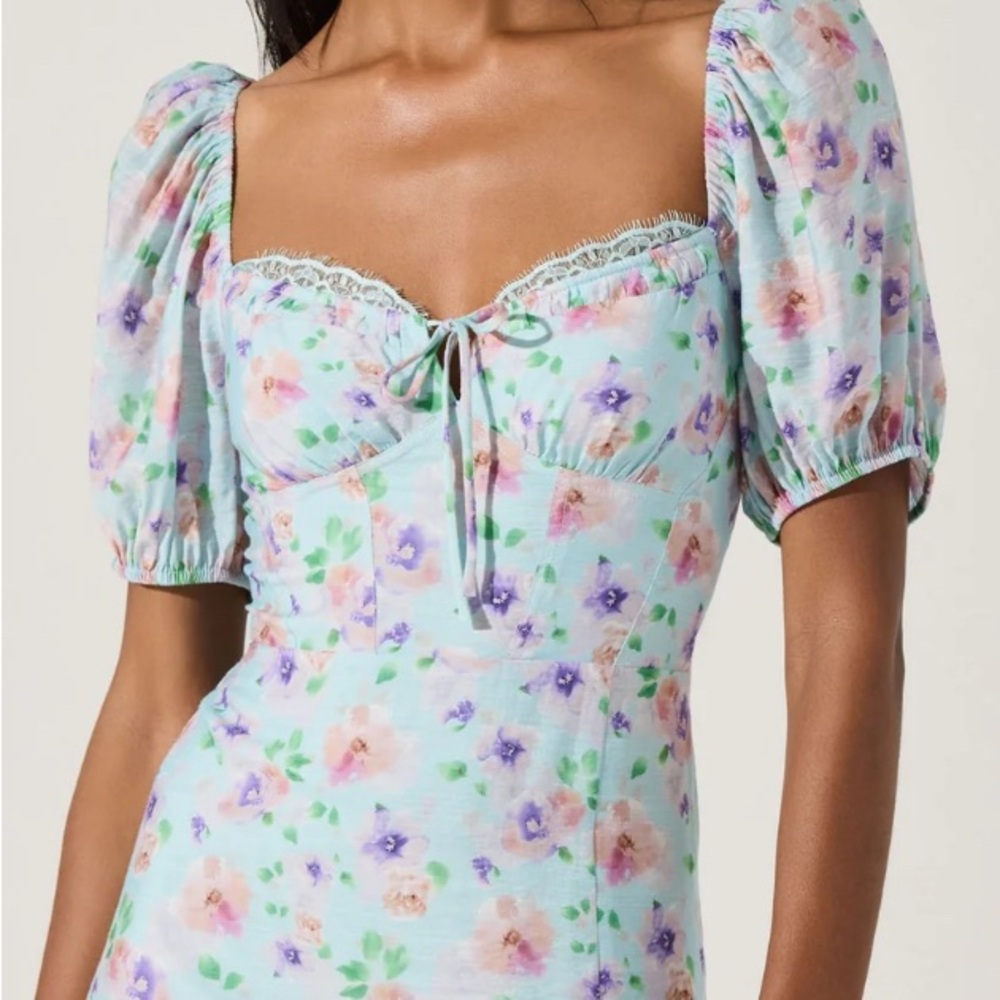 Lace Trim Bustier Midi Dress
